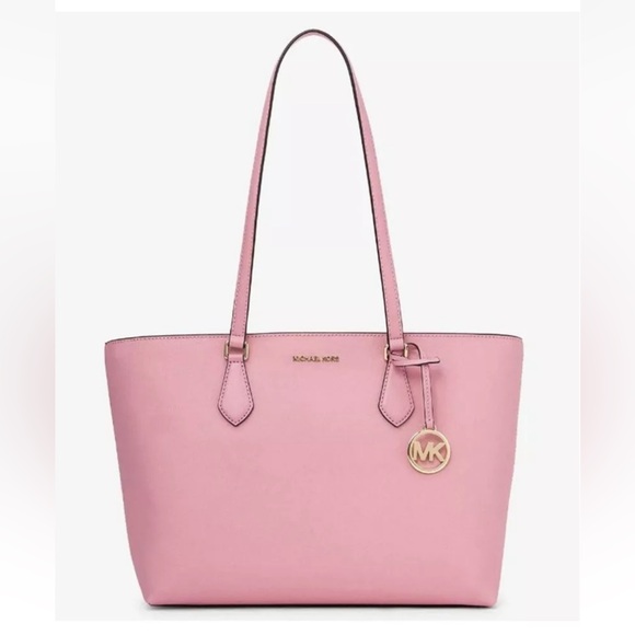 New Michael Kors Sheila Large Tote Saffiano Leather Carnation - Picture 1 of 4